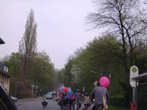 die Fahrradetappe unterwegs